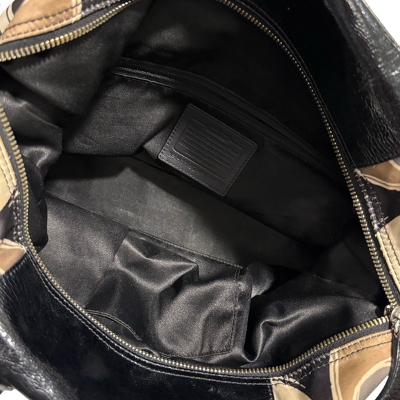 Coach Multicolor Sateen Ashley Scarf Print Satchel Purse - Picture 3 of 12